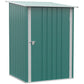 3.3' x 3.4' Lean-to Garden Storage Shed, Outdoor Galvanized Steel Tool House with Lockable Door for Patio Green