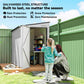 Outdoor Storage Shed Lean to Shed Outdoor Metal Tool Shed with Lockable Door and Air Vents, Dark Grey
