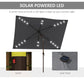 6.5x10ft Patio Umbrella Tilt Aluminum Outdoor Market Parasol with Solar Powered LEDs, Crank - Dark Grey
