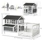 Wooden Chicken Coop with Run for 1-2 Chicken, Bunnies, Ducks