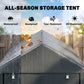 4 x 6ft Outdoor Storage Shed Tent, Portable Shed with Roll-up Door for Motorcycle, Bike, Garden Tools