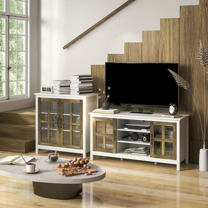TV Stand with Adjustable Shelves