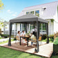 10' x 10' Pop Up Canopy Tent Gazebo, Foldable Canopy Tent with Zipper Mesh Sidewalls, Light Grey