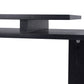55" Corner Computer Desk, 360° Rotating L-Shaped Desk, Home Office Workstation with 3-Tier Shelves, Black