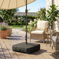 Garden Parasol Base 176 lbs Sand Filled Heavy Duty Stand for Cantilever Umbrellas and 1.89" Poles Black