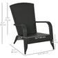 Patio Wicker Adirondack Chair, PE Rattan Outdoor Muskoka Chair, Fire Pit Chair with Cushions for Patio, Garden, Backyard, Poolside, Balcony, Deck, Light Grey