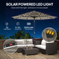 9.3' Grey Market Umbrella with Solar LED Lights & Tilt Crank