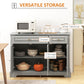 Modern Sideboard Cabinet, Buffet Cabinet with 2 Drawers and Adjustable Shelves, Buffets Tables for Dining Room, Grey
