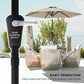 Patio Sun Umbrella, Outdoor Parasol with 6 Ribs, Khaki
