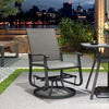 Rattan Glider Swivel Chair with Steel Frame and High Back