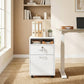 24" Vertical Filing Cabinet with Lockable Drawer, Mobile File Cabinet with 2 Keys, Wheels for Home Office, White