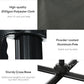 8' x 8' Square Patio Hanging Offset Umbrella with 360° Rotation, Aluminum Outdoor Cantilever Parasol with Crank & Tilt, Sun Canopy Shelter with Cross Base, Grey