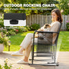 3-Piece Rocking Bistro Set with Mesh Seat and 2-Tier Table