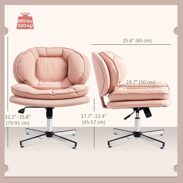 Criss Cross Armless Office Chair, No Wheels