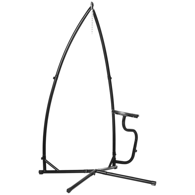 Black Metal C-Stand for Hanging Hammock Chair