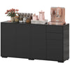 Coffee Bar Cabinet with Push-Open Doors