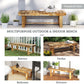 Outdoor Garden Bench, Backless Patio Fir Wood Stool, Armless Loveseat, 43.25" x 15" x 13.75", Carbonized