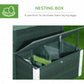 84" Chicken Coop Wooden Hen House Rabbit Hutch Poultry Cage Pen Outdoor Backyard with Nesting Box and Run, Green