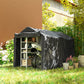 Outdoor Storage Shed, UV Resistant Bike Tent with Roll-up Zipper Door, Portable Shed for Bike, Motorcycle, Black