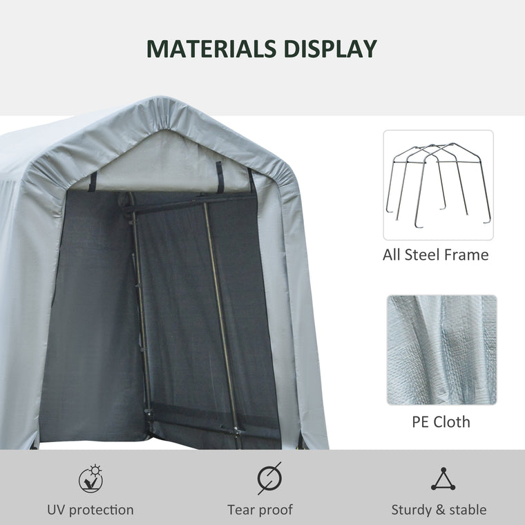 8' x 6' Carport with Roll-Up Door