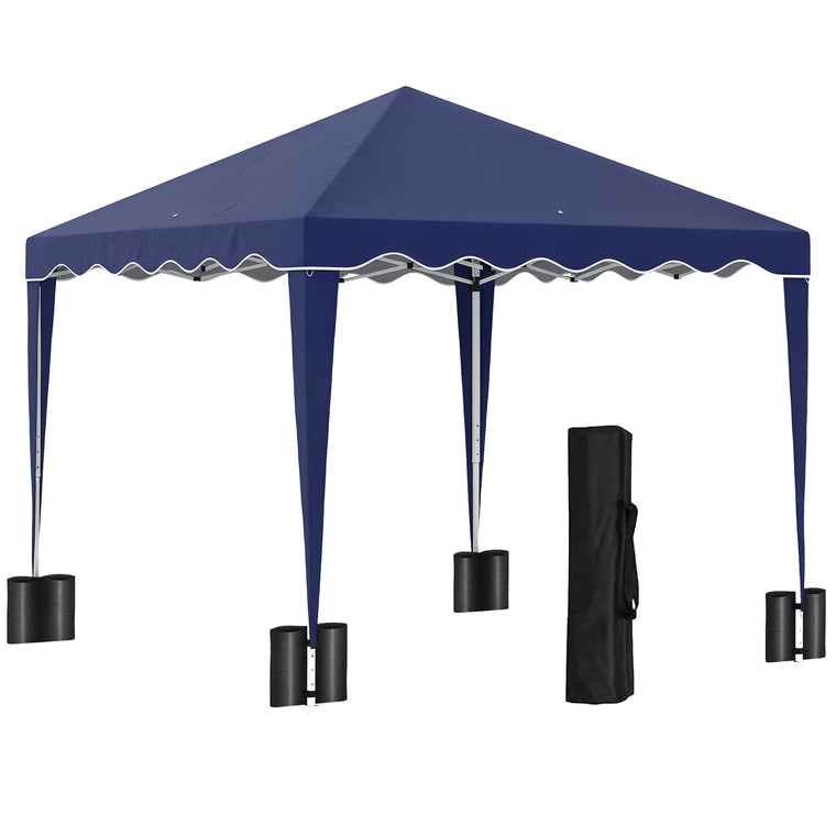 10' x 10' Blue Pop Up Party Tent with Sand Bags
