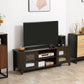 Fireplace TV Stand for TVs up to 60 Inch, Wood TV Cabinet with Storage Doors for Living Room, Coffee