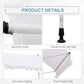 10x5ft Manual Retractable Awning, Patio Sun Shade Canopy Shelter with 5.6-9.2ft Support Pole, Water Resistant UV Protector, for Window, Door, Porch, Deck, White