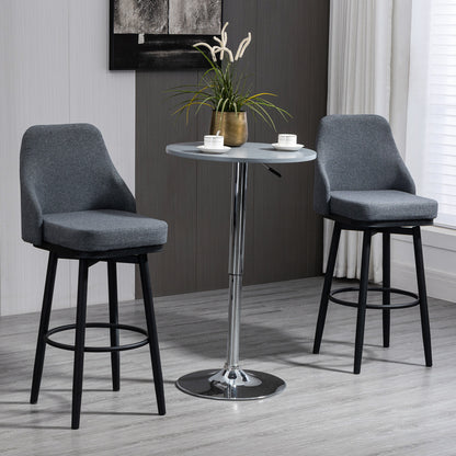 Extra Tall Swivel Bar Stools Set of 2 with Footrest