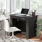 Extendable Dining Table, Expandable Kitchen Table for Small Spaces, Seats up to 6 People, Distressed Black