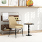 Upholstered Kitchen Chairs, Modern Dining Chairs Set of 2 with Diamond Tufting and Steel Legs for Dining Room, Khaki