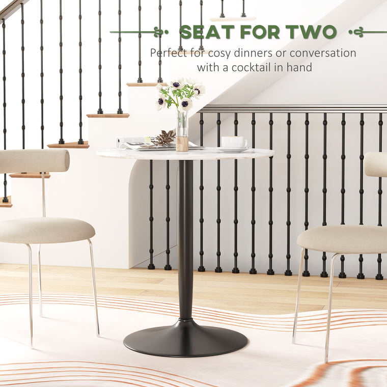 Round Dining Table with Steel Base