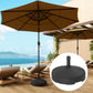 Round Plastic Patio Umbrella Base Parasol Holder Outdoor Umbrella Stand, Filled Up to 62lbs with Sand or 51lbs with Water for Garden, Poolside, Black