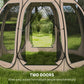 11' x 11.5' Screen Tent, Pop Up Camping Gazebo with Portable Carry Bag and 2 Doors, Beige