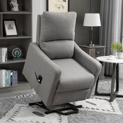 Power Lift Recliner with Remote - Grey
