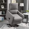 Electric Power Lift Recliner Chair with Remote Control and Side Pocket for Living Room, Grey
