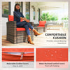 6-Piece Wicker Sofa Set with Storage Table, 7-Seater