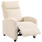 Fabric Recliner Chair Manual Home Theater Seating Single Reclining Sofa Chair with Padded Seat for Living Room, Beige