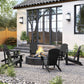 Classic Adirondack Chair, Muskoka Chairs, Garden Deck Chair with Cup Holder for Patio, Indoor, Backyard, Dark Grey