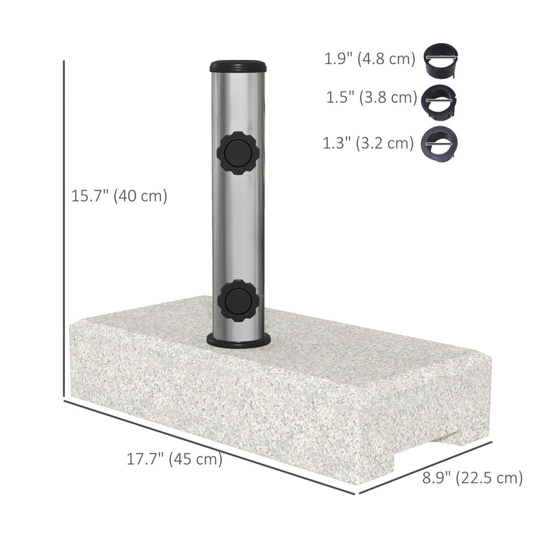 55 lbs Grey Half Granite Umbrella Base