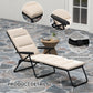 Foldable Lounge Chair, Reclining Patio Sun Lounger with 6-Position Adjustable Back, Black