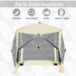 Pop-Up Tent, Foldable Screen Tent with Carry Bag, Zippered Door and Ground Stakes, Fits 3-4 People, Beige