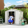 7' x 4' x 6' Tool Shed with Double Doors and Foundation Kit