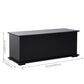 39.5" Storage Chest with 2 Safety Hinges, Storage Box Organizer with Flip-Top Lid, Entryway Storage Bench, Black