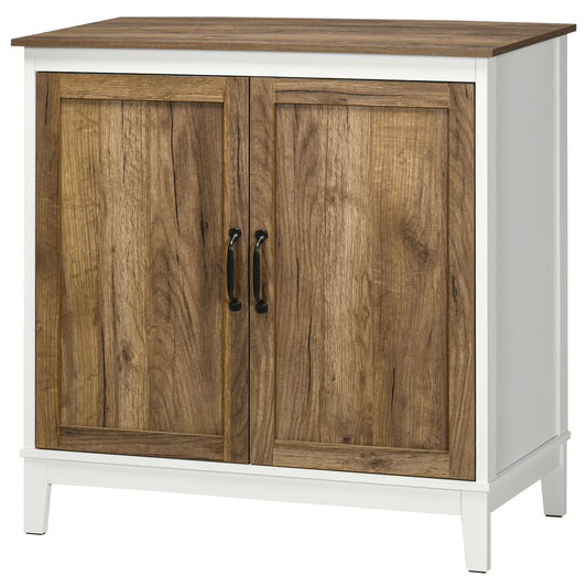 Farmhouse Sideboard with 2 Doors and Shelves - Dark Oak