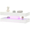 LED Coffee Table with 2 Drawers - High Gloss White