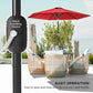 Wine Red Patio Sun Umbrella with 6 Ribs