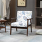 Modern Accent Chairs with Cushioned Seat, Upholstered Linen-Feel Armchair for Bedroom, Living Room, Multicolored