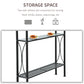 8' x 5' Grill Gazebo Double Tiered Tent Pavilion Grill Canopy Garden Sun Shade with 2-Tires Shelf