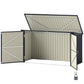 7.6 x 3.4ft Outdoor Storage Shed, Triple Garbage Bin Shed Organizer with Lockable Double Doors and Openable Lid