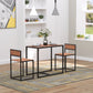 Dining Table Set, Industrial Dining Set for 2, Kitchen Table and Chairs for Small Space, Dining Room Table with Chairs